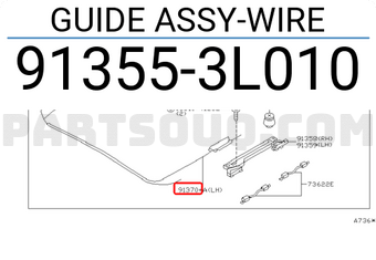 Nissan 913553L010 GUIDE ASSY-WIRE