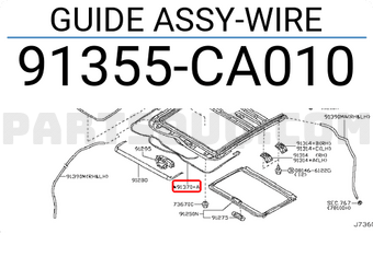 Nissan 91355CA010 GUIDE ASSY-WIRE