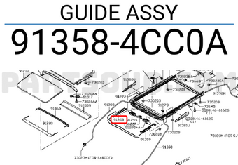 Nissan 913584CC0A GUIDE ASSY