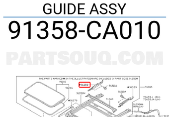 Nissan 91358CA010 GUIDE ASSY