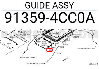 Nissan 913594CC0A GUIDE ASSY