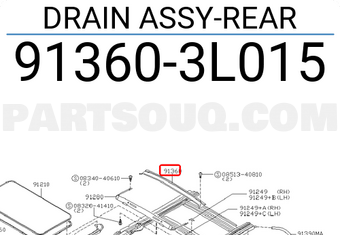 Nissan 913603L015 DRAIN ASSY-REAR