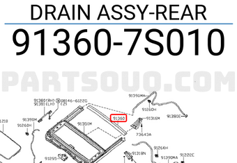 Nissan 913607S010 DRAIN ASSY-REAR