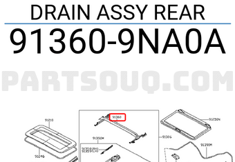 Nissan 913609NA0A DRAIN ASSY REAR