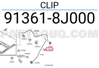Nissan 913618J000 CLIP