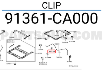Nissan 91361CA000 CLIP