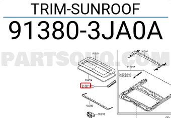Nissan 913803JA0A TRIM-SUNROOF