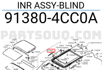 Nissan 913804CC0A INR ASSY-BLIND