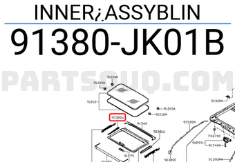 Nissan 91380JK01B INNER ASSY-BLIND,RH
