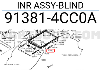 Nissan 913814CC0A INR ASSY-BLIND