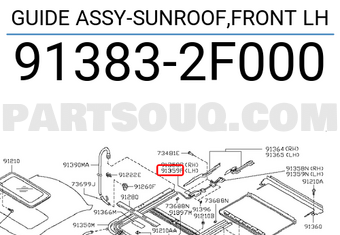 Nissan 913832F000 GUIDE ASSY-SUNROOF,FRONT LH