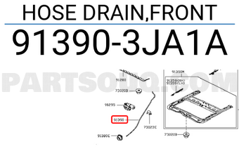 Nissan 913903JA1A HOSE DRAIN,FRONT