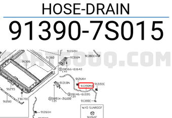 Nissan 913907S015 HOSE-DRAIN