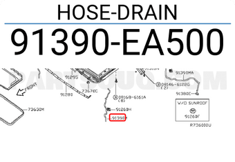 Nissan 91390EA500 HOSE-DRAIN