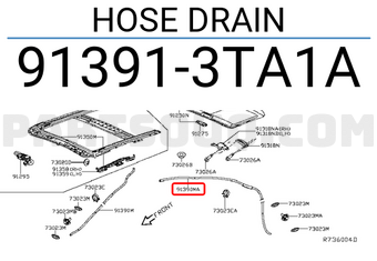 Nissan 913913TA1A HOSE DRAIN