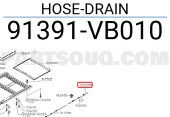 Nissan 91391VB010 HOSE-DRAIN