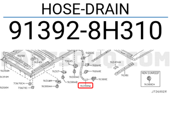 Nissan 913928H310 HOSE-DRAIN