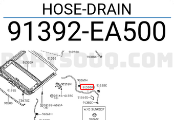 Nissan 91392EA500 HOSE-DRAIN
