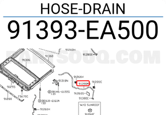 Nissan 91393EA500 HOSE-DRAIN