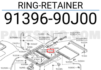 Nissan 9139690J00 RING-RETAINER