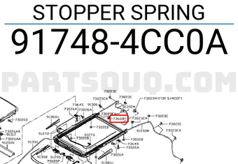 Nissan 917484CC0A STOPPER SPRING