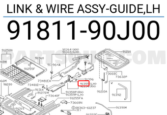 Nissan 9181190J00 LINK & WIRE ASSY-GUIDE,LH