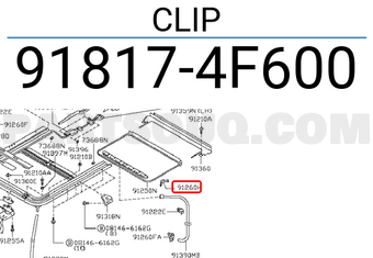 Nissan 918174F600 CLIP