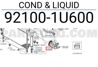 Nissan 921001U600 COND & LIQUID