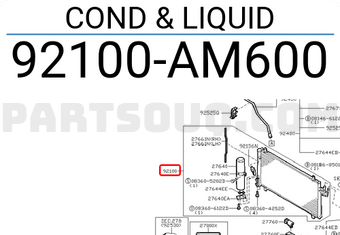 Nissan 92100AM600 COND & LIQUID