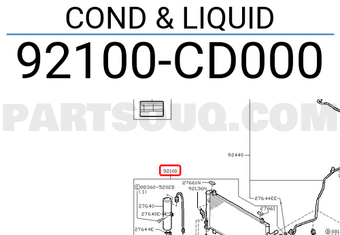 Nissan 92100CD000 COND & LIQUID
