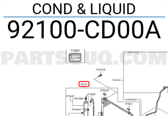 Nissan 92100CD00A COND & LIQUID