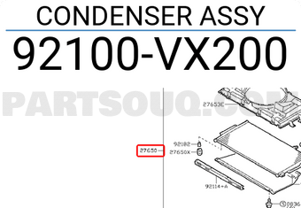 Nissan 92100VX200 CONDENSER ASSY