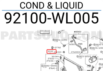 Nissan 92100WL005 COND & LIQUID