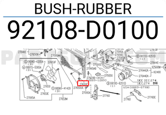 Nissan 92108D0100 BUSH-RUBBER