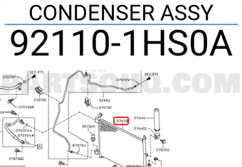 Nissan 921101HS0A CONDENSER ASSY