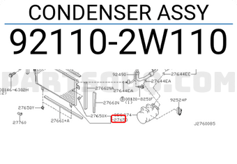 Nissan 921102W110 CONDENSER ASSY