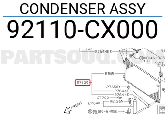 Nissan 92110CX000 CONDENSER ASSY