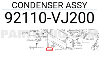 Nissan 92110VJ200 CONDENSER ASSY