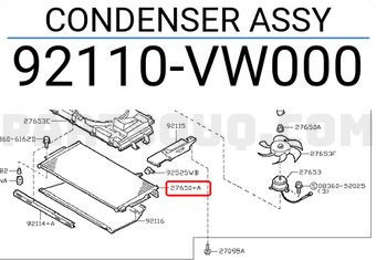 Nissan 92110VW000 CONDENSER ASSY