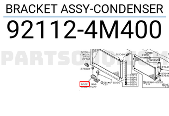 Nissan 921124M400 BRACKET ASSY-CONDENSER