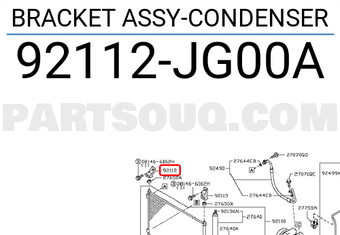 Nissan 92112JG00A BRACKET ASSY-CONDENSER