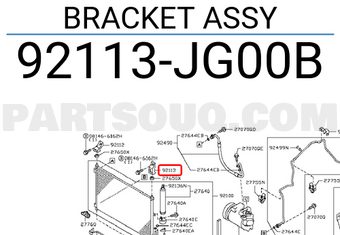 Nissan 92113JG00B BRACKET ASSY