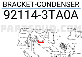 Nissan 921143TA0A BRACKET-CONDENSER