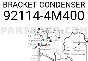 Nissan 921144M400 BRACKET-CONDENSER