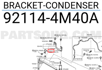 Nissan 921144M40A BRACKET-CONDENSER