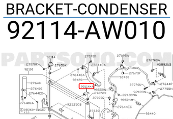 Nissan 92114AW010 BRACKET-CONDENSER