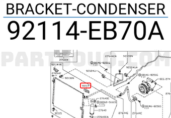 Nissan 92114EB70A BRACKET-CONDENSER