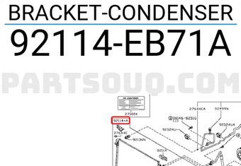 Nissan 92114EB71A BRACKET-CONDENSER