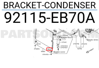 Nissan 92115EB70A BRACKET-CONDENSER