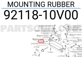Nissan 9211810V00 MOUNTING RUBBER